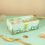 2 Jar Green Garden Theme Wooden Gift Box
