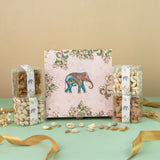 Elephant Foil Print Wooden Premium Hamper Box